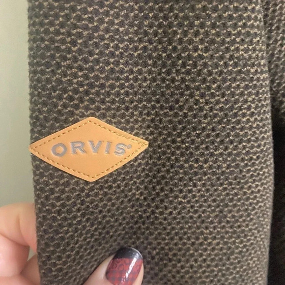 Orvis Classic Collection Fleece Sherpa Lined 1/4 Quarter Zip Pullover Medium M - Picture 3 of 6